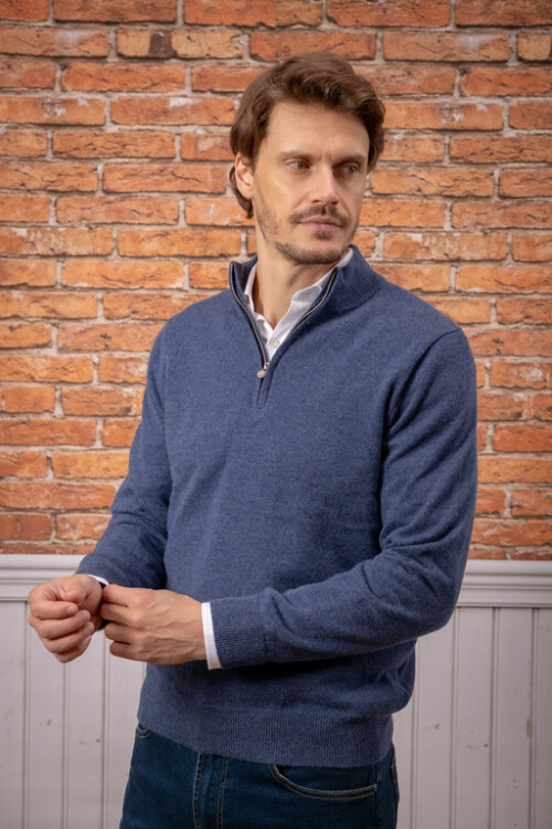 Sweater Half Zipper Cashmere Aero