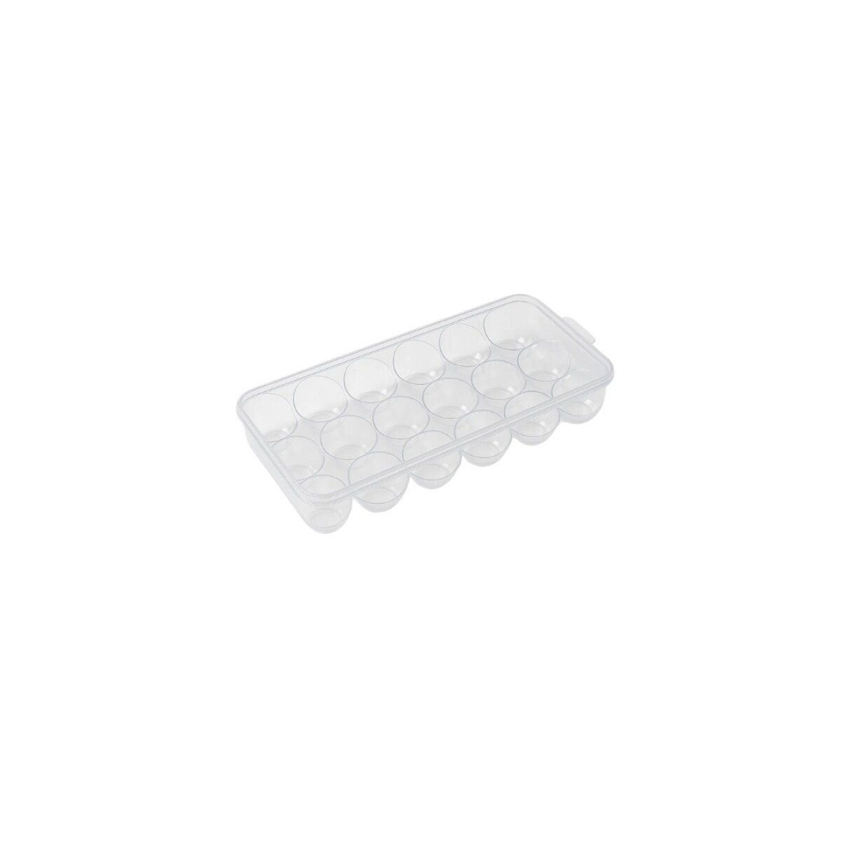HUEVERA PLASTICA CON TAPA 18 CAVIDADES - Sin color 
