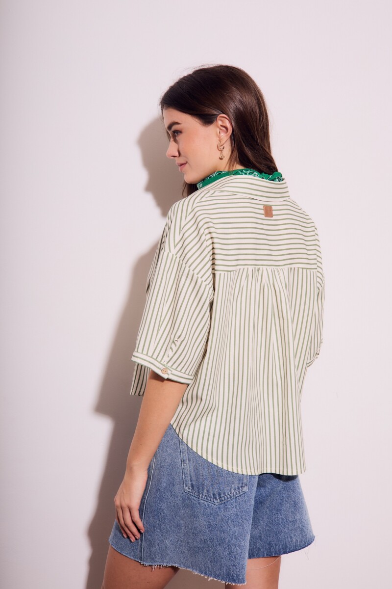 Camisa A Rayas Nácar