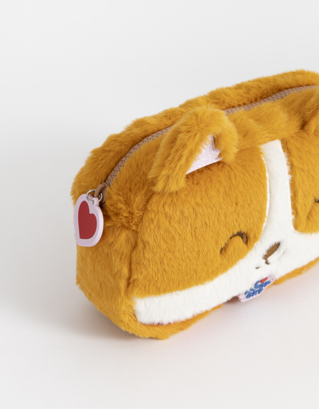Cartucheras Peluche Cartuchera Peluche Corgi - Marron Camel