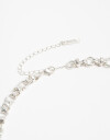 Collares Cortos Metal Collar Corto Cadena Metal - Plateado Plata Cepillada Mate