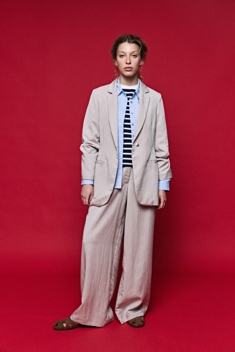 BLAZER LISSE BEIGE Beige