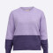 Buzo color block lila