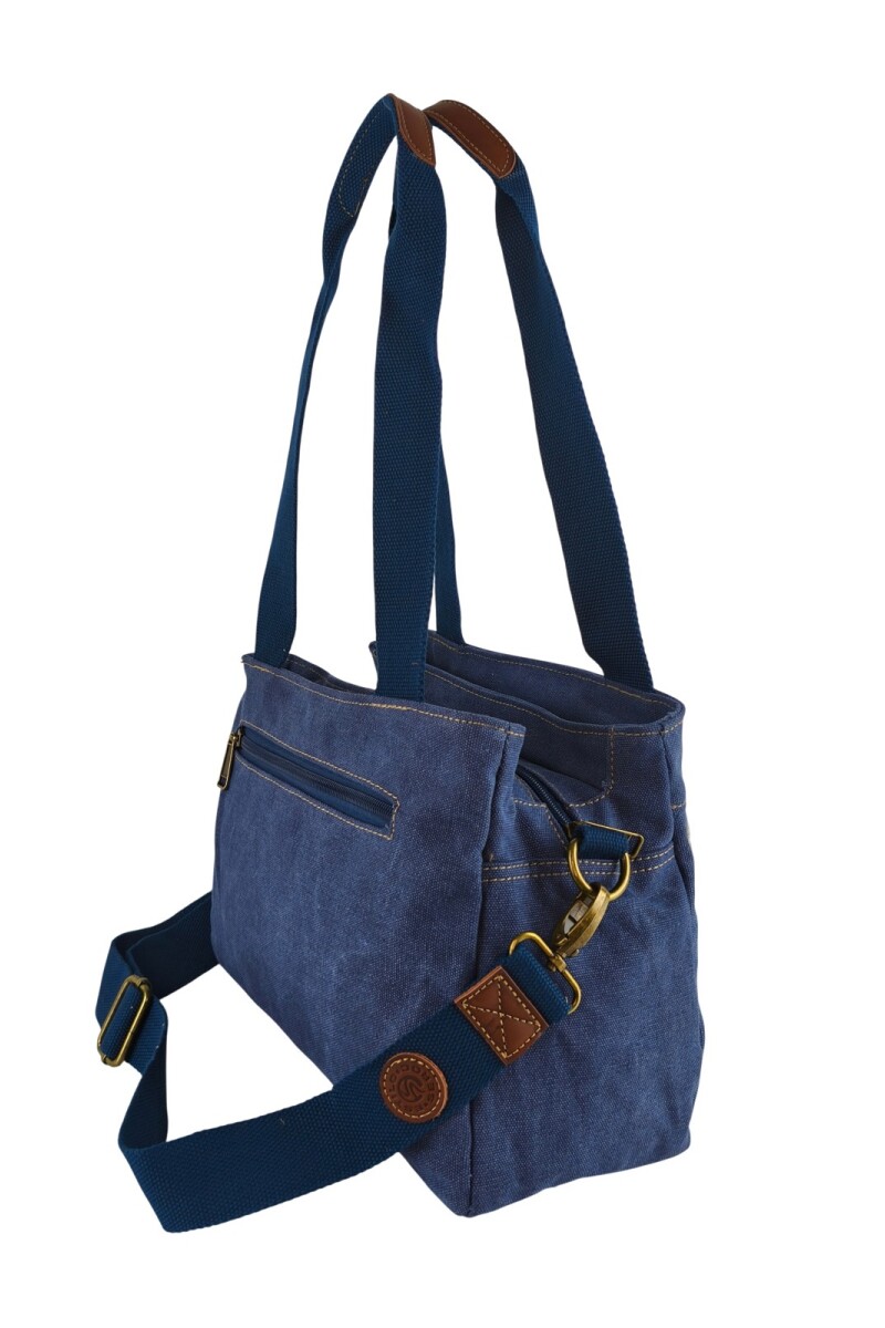 Bolso cartera en lona Azul