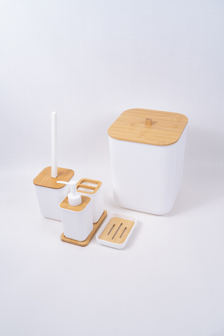 Set De Baño, 4 Piezas Blanco