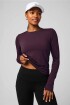 Polo Manga Larga Feather Tech+ Long-Sleeve Top Mujer Oxblood