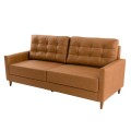 SOFA BROOKLYN 3 CUERPOS - PU LISO CARAMELO SOFA BROOKLYN 3 CUERPOS - PU LISO CARAMELO
