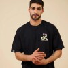 Remera Hombre M/Corta Alg.C/Estam.Espalda Rusty Negro