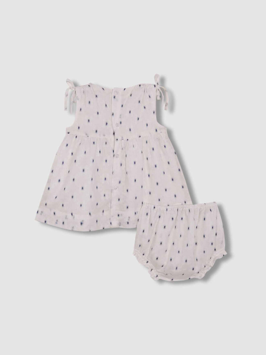 Vestido Dobby Lazada Hombro Blanco