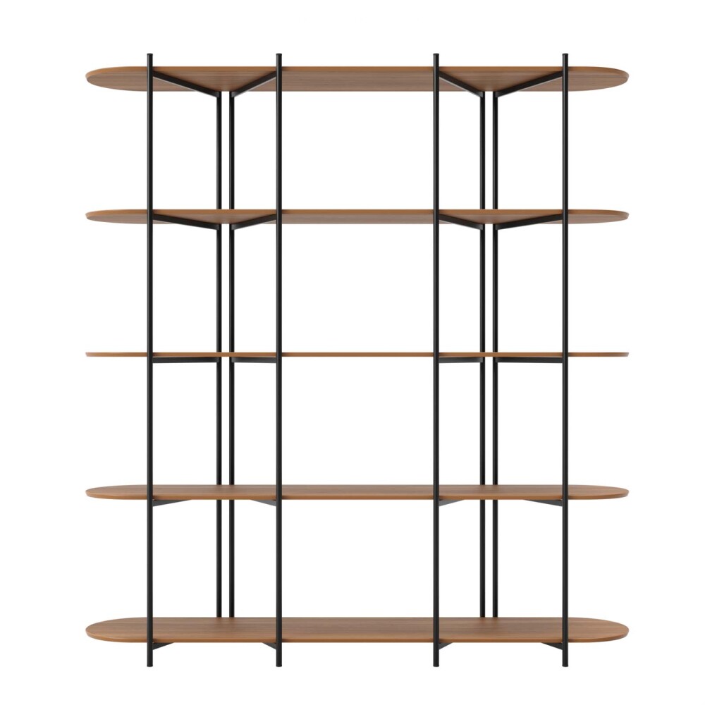 ESTANTERÍA/BIBLIOTECA/DIVISOR MDF-Y-ACERO NEGRO AMAYA