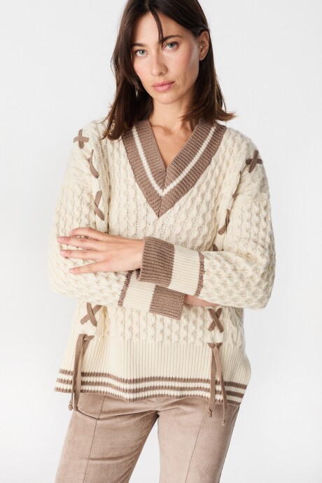 Sweater Preppy Crudo/Vison
