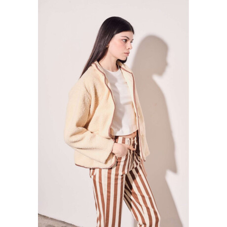 Campera Corderito Vegano Nácar