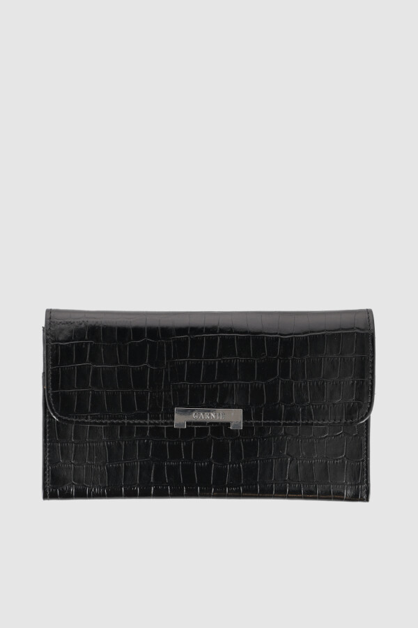Portadocumentos con broche Crocco Negro
