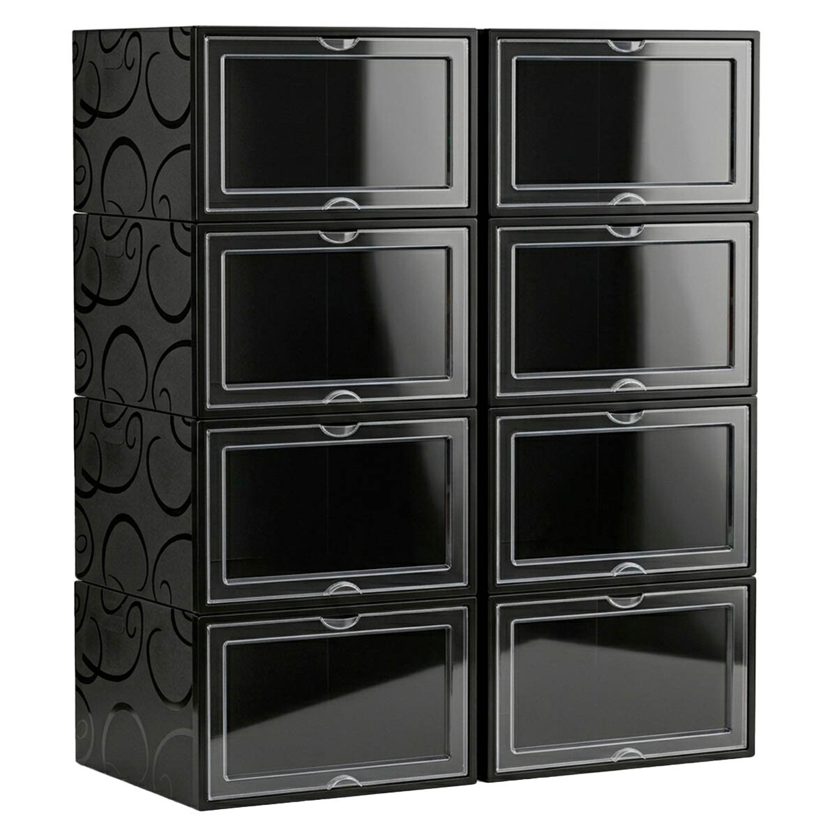 Set X8 Cajas Organizadoras Calzado Exhibidor Zapatera 