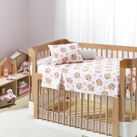 Juego Sábanas para Cuna Dohler 100% Algodón Paw Patrol ROSA