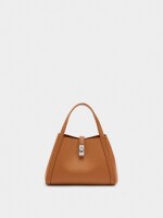 Bolso Tote Con Bolsa Interior naranja