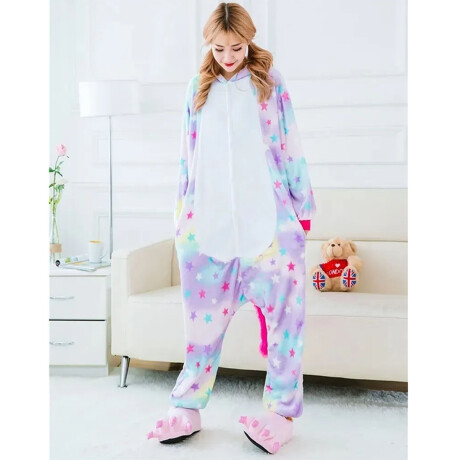 Set Infantil con Pijama Entero + Pantuflas Diseño Unicornio Multicolor/blanco