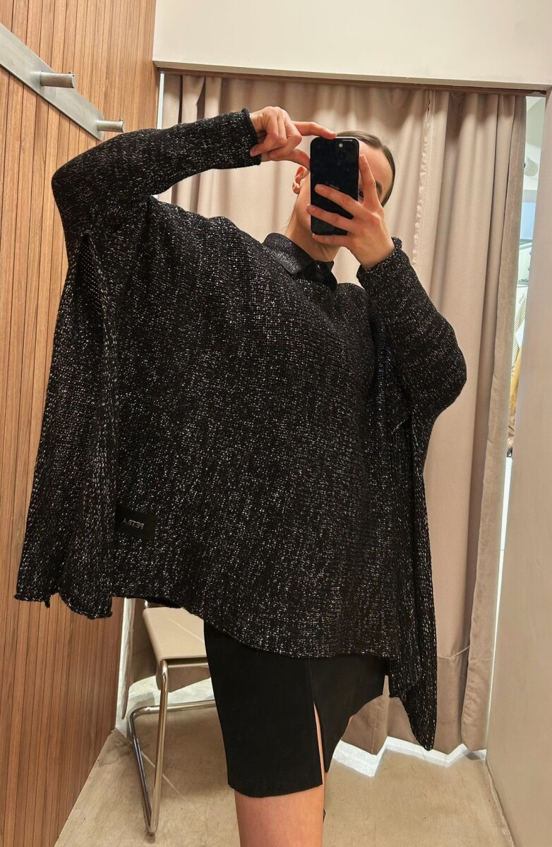 Poncho Misuna - Negro Lurex 