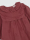 Vestido Tejido Bordado Coral Oscuro