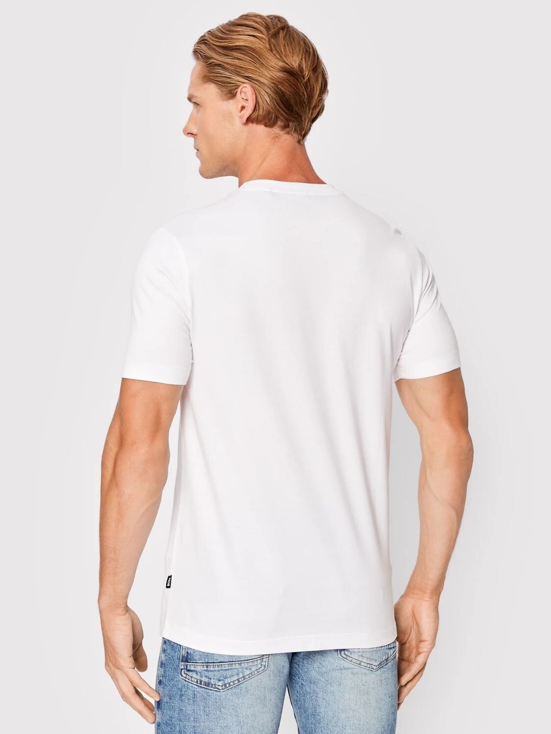 BOSS -Remera de algodón regular fit, Tessler Blanco