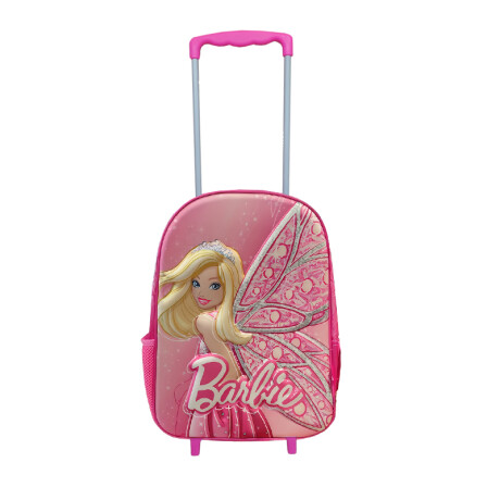 Mochila Con Carrito Barbie Hadas Rosa