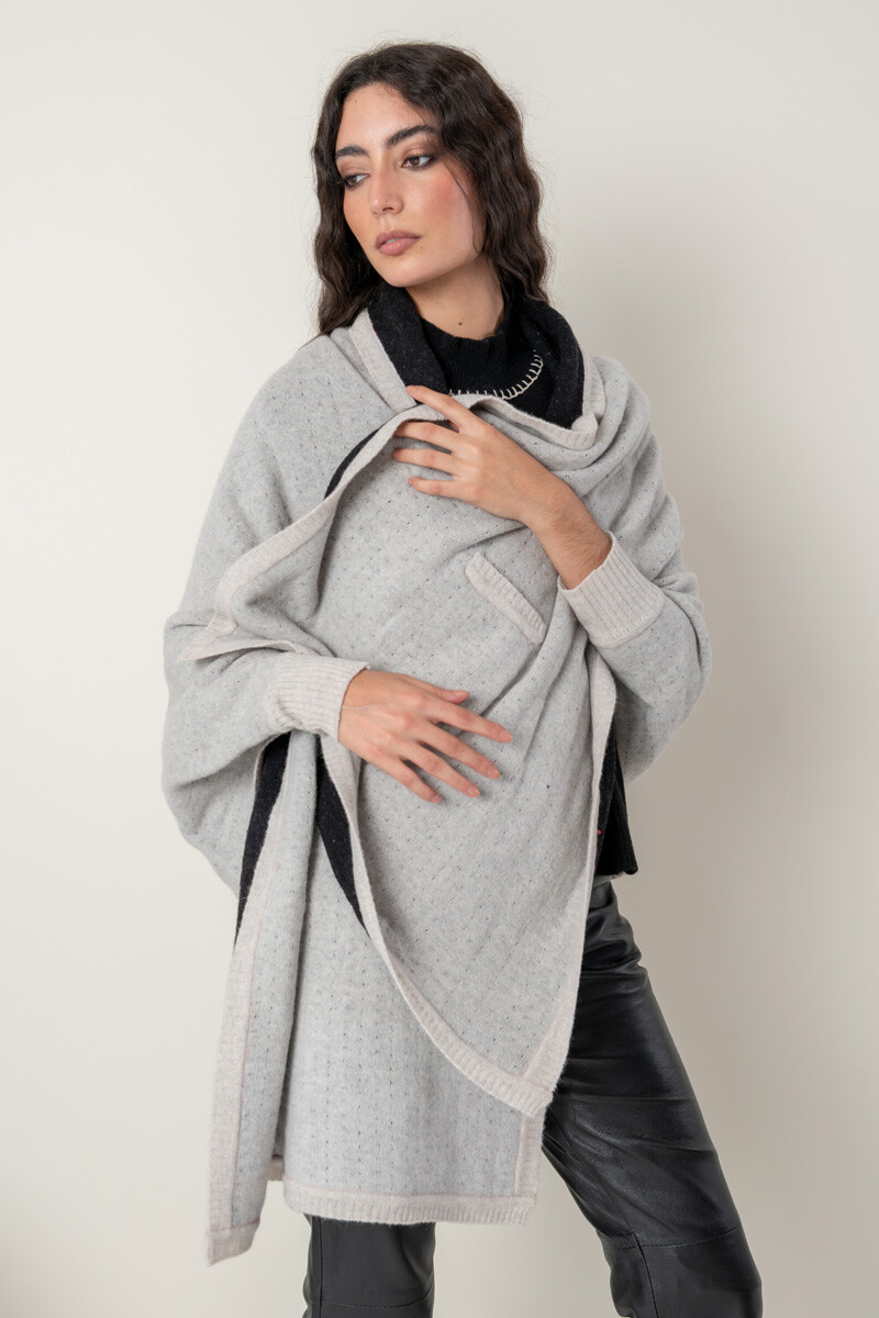 Pashima rebe Gris negro