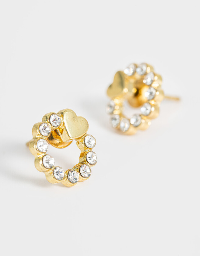 Aros Pasantes Con strass Aros Pasantes Con Strass - Dorado