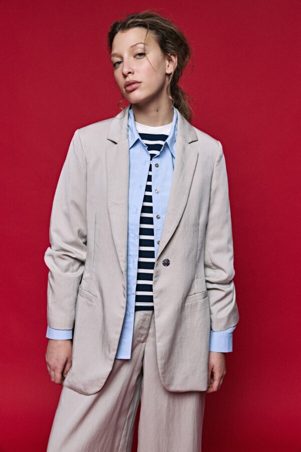 BLAZER LISSE BEIGE Beige