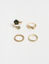 Sets Anillos Flores atrapadas Sets De Anillos - Dorado