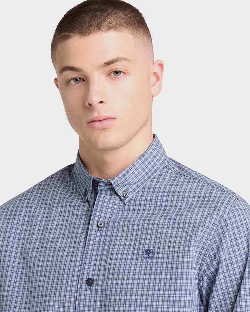 Camisa Micro Plaid Poplin Hombre 4470