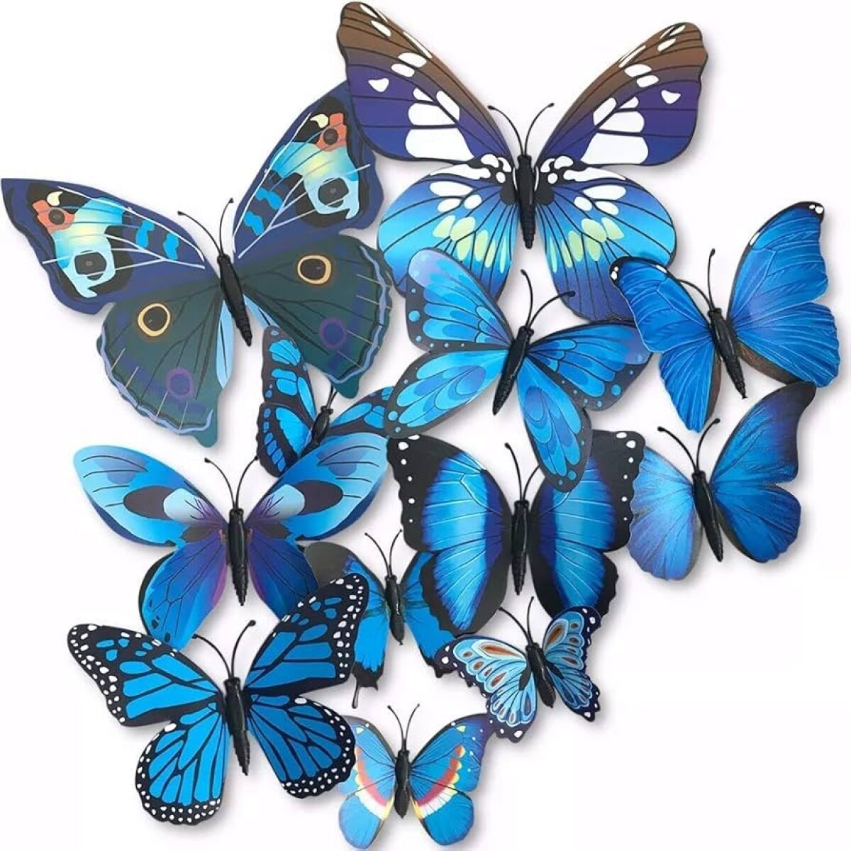 Mariposas con Imán x12 - Azul 