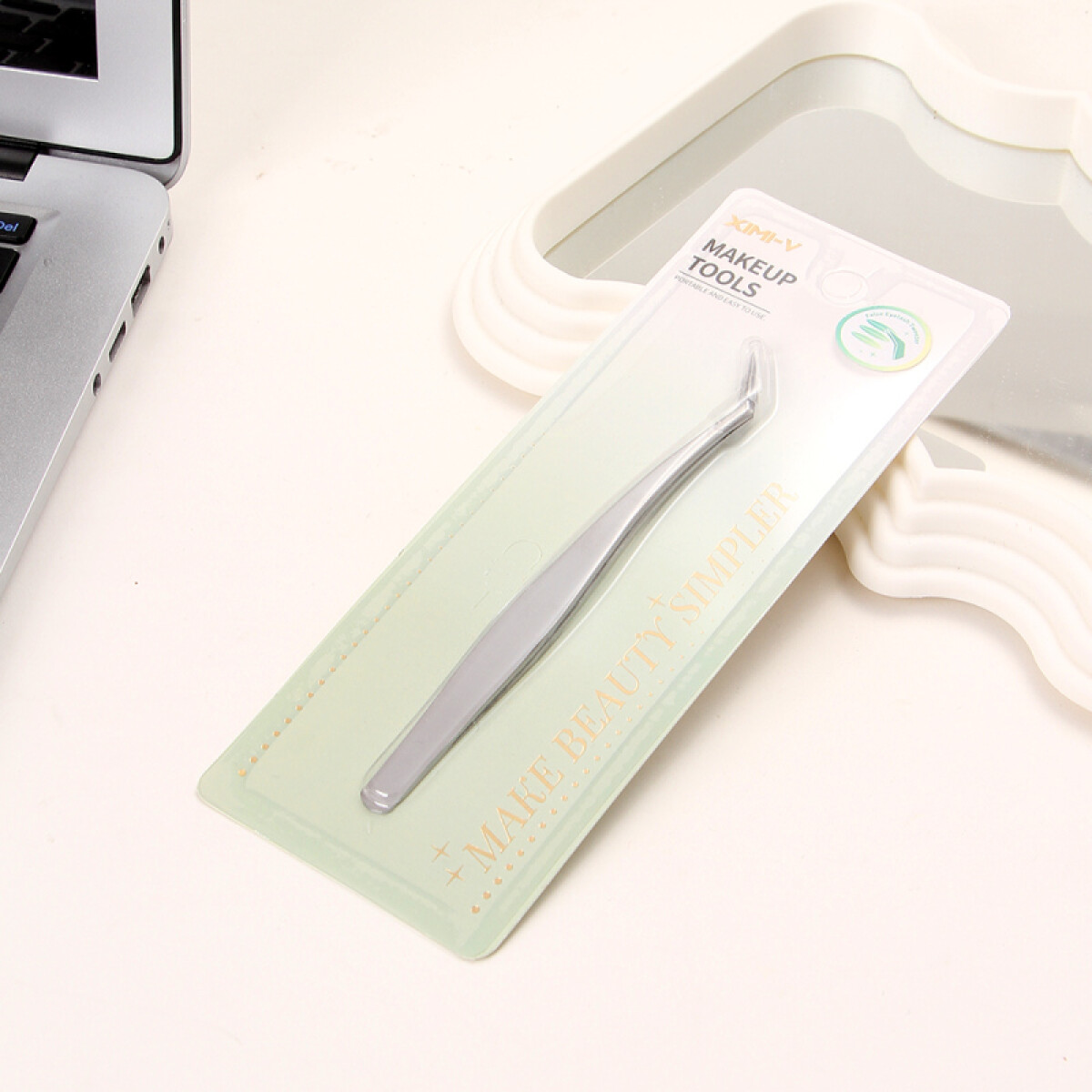 Pinza Para Pestañas Postizas - Color Natural 