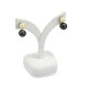 Caravanas Oro 18K Blanco, Perla Negra Y Perla Blanca De Cultivo Caravanas Oro 18K Blanco, Perla Negra Y Perla Blanca De Cultivo