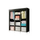 Ropero de 8 Estantes Desmontable de Caño y Tela TNT 175x45x130 Negro
