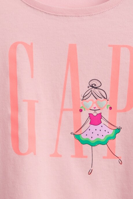 Remera Logo Gap Toddler Niña Rose Mist