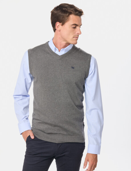 CHALECO TEJIDO Gris Oscuro