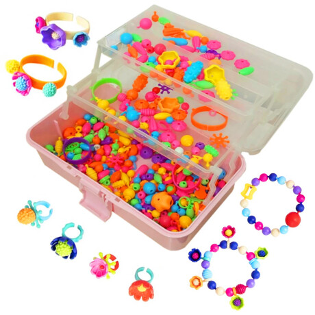 Set Valija Arte Pulseras Collares Y Manualidades Jug001205