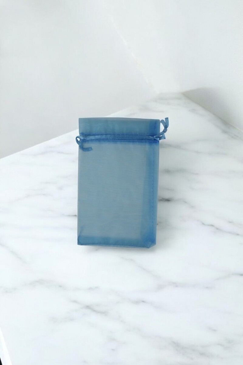 Bolsa organza 9x15 cm. - TURQUESA 
