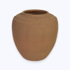FLORERO CERAMICA BEIGE OSC 30X30X30CM Unica