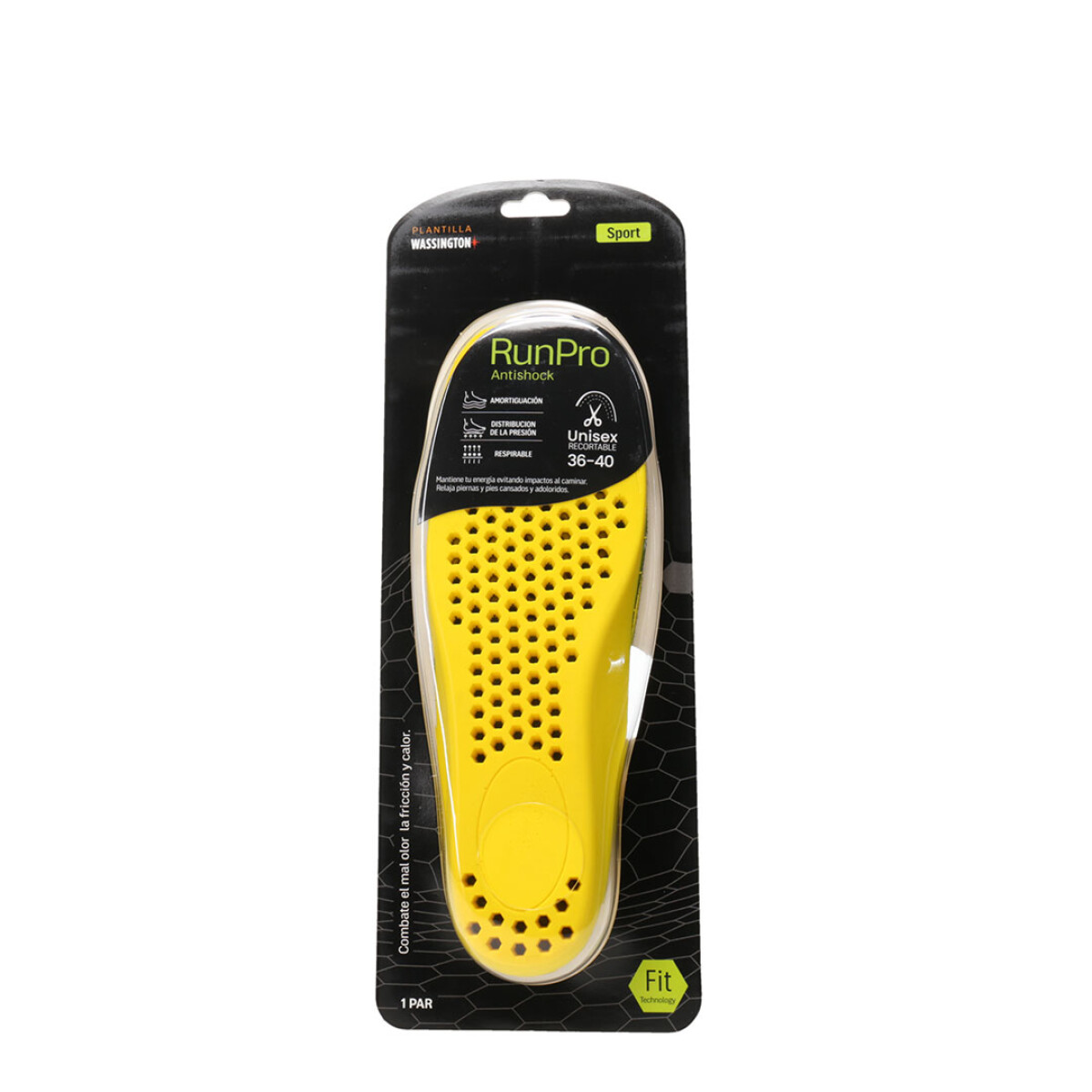 Plantilla de Mujer Wassington Run Pro - Amarillo - Negro 