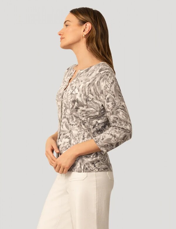 Cardigan Estampado Mariposas GRIS/MULTI