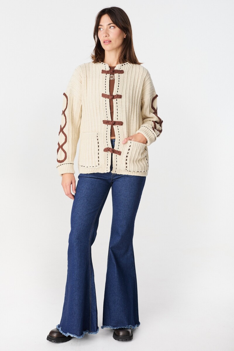 Cardigan Luisina Crudo