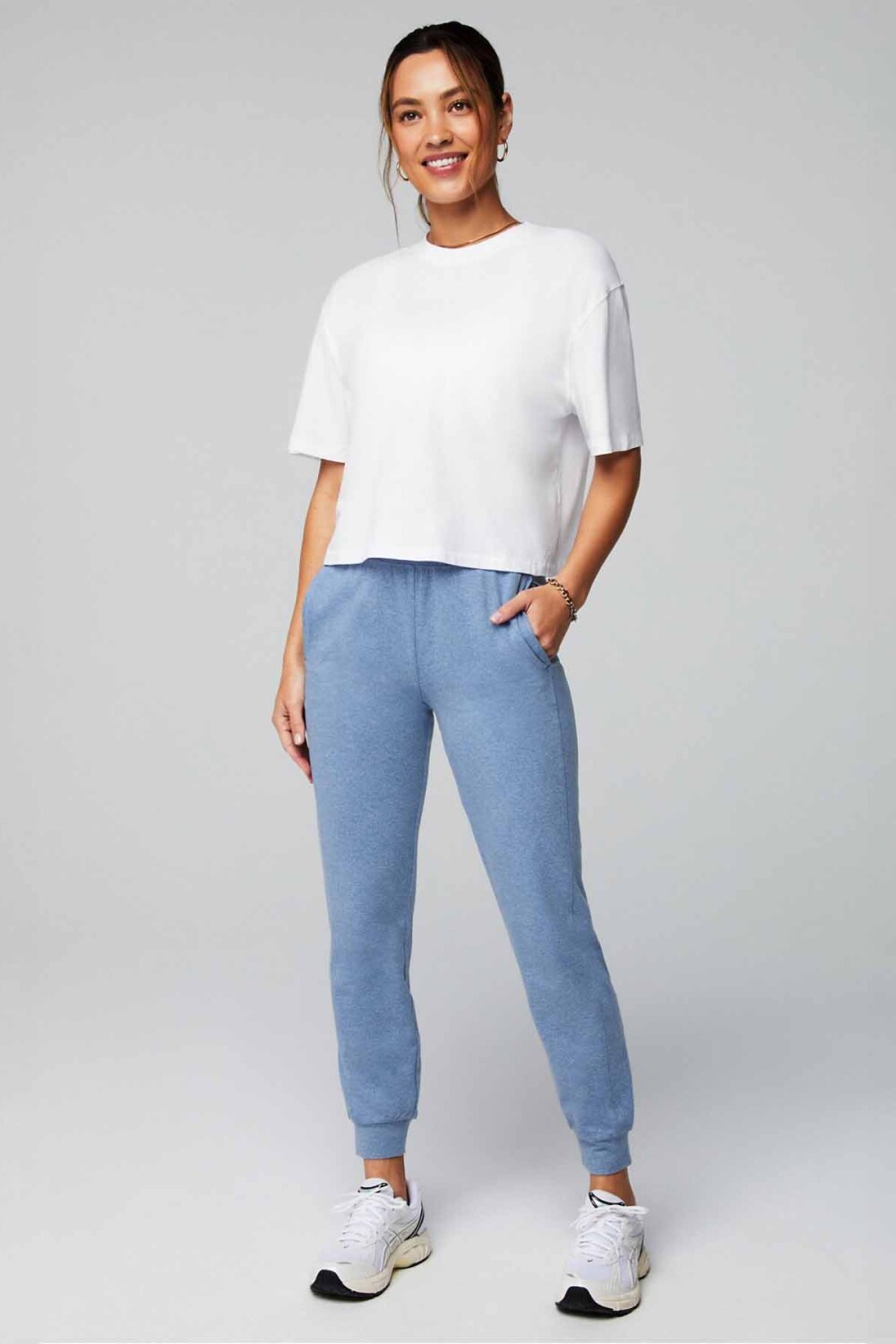 Top Training 100% Cotton Boxy Tee Mujer Classic White