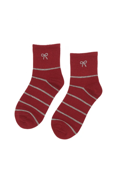 Meidas Rayadas Rojo