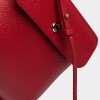 Morral Liana En Cuero Graneado Rojo