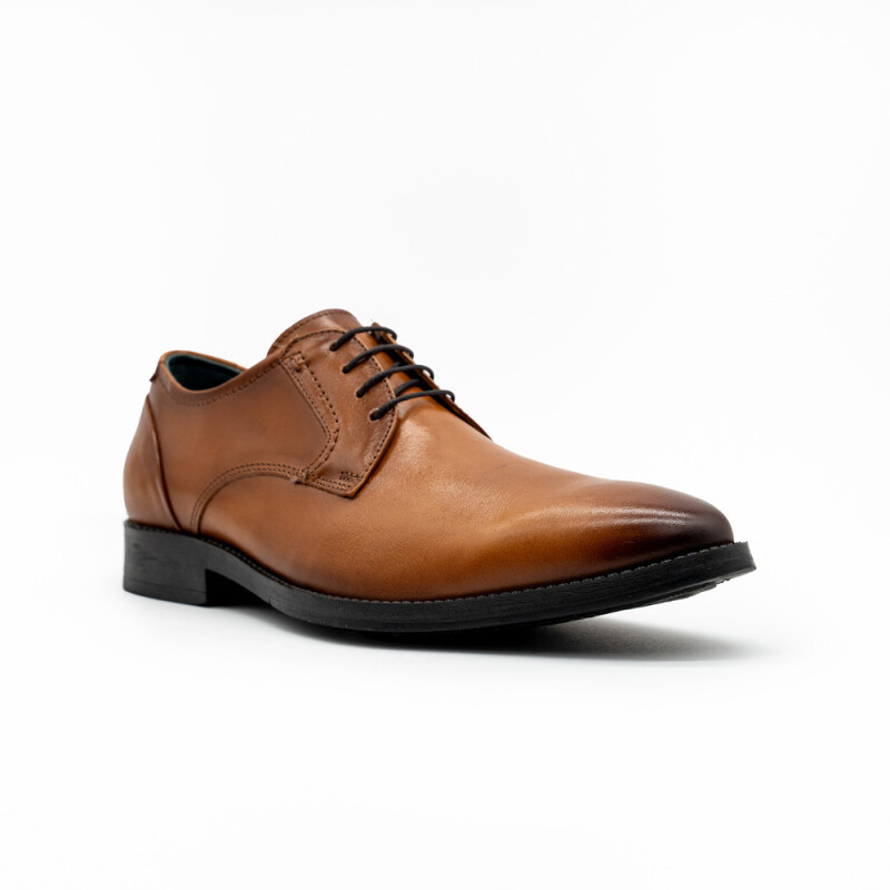 ZAPATO CON CORDON DE VESTIR NAPA VINCENZA WHISKY HAVANA