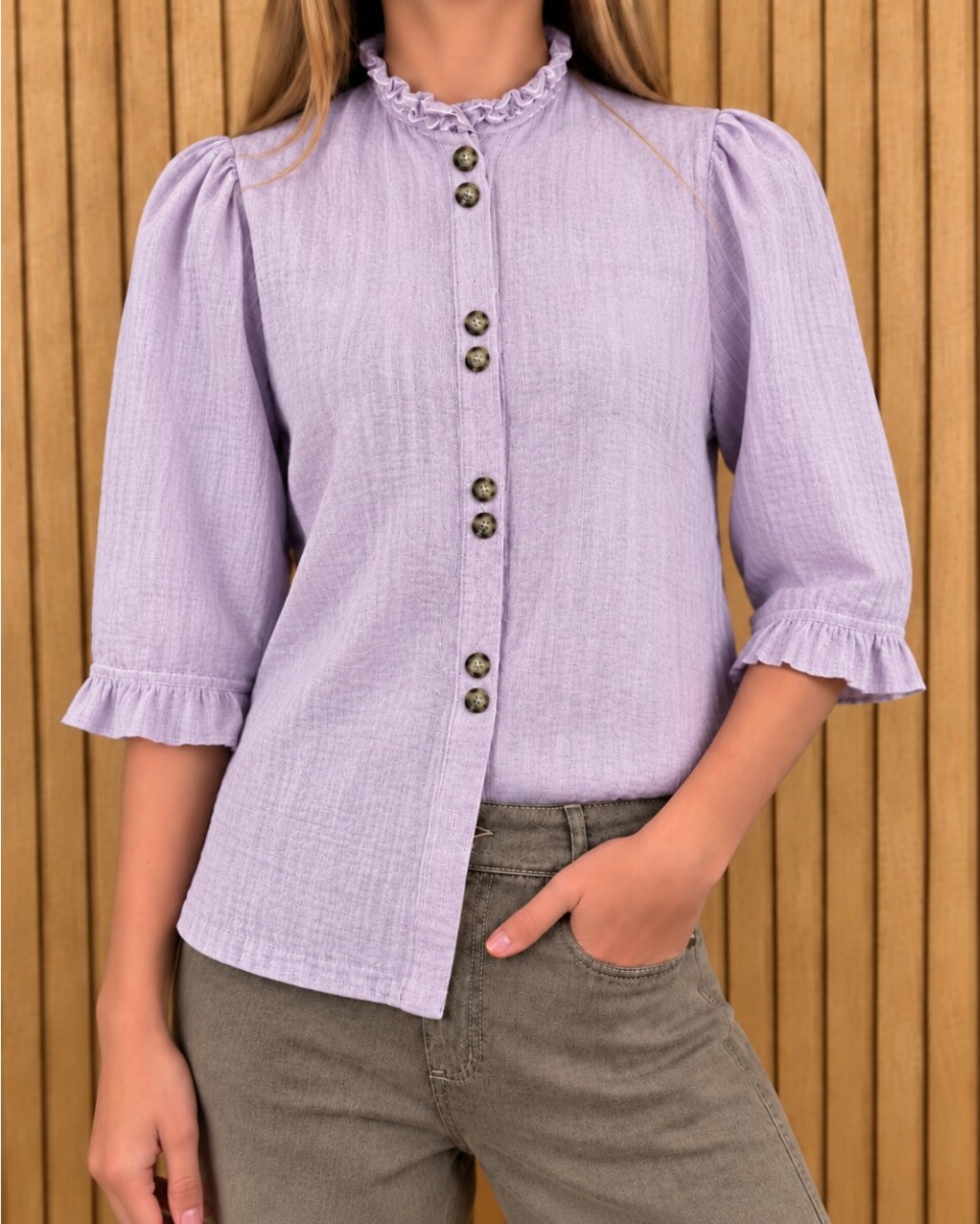 Camisa Carlita Volados - Lila Pastel 
