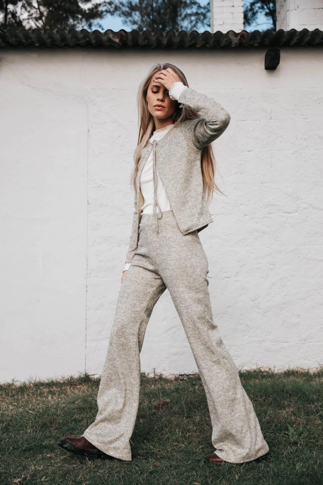 Endless Slim Pants Jaspeado