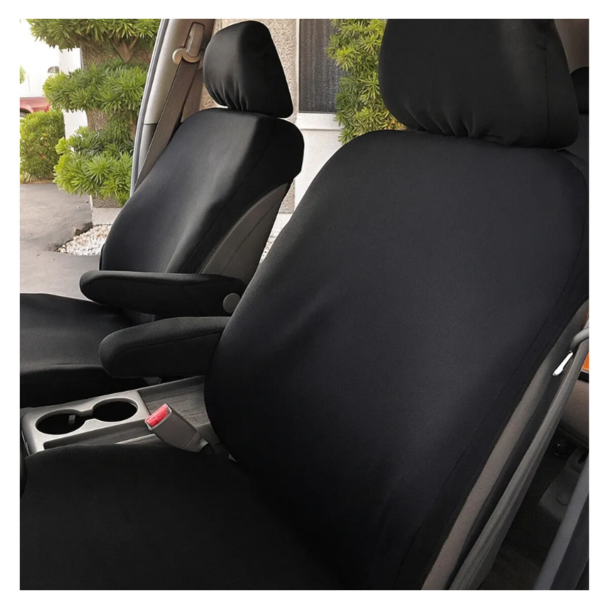 Cubreasientos Para Auto De Tela - Negro 