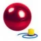 Pelota 65 Cm Pilates Yoga Bosco Gimnasia + Inflador De Pie Rojo